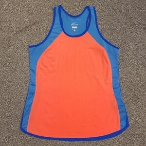 ⭐️NIKE DRI-FIT TANK TOP LADIES MEDIUM BLUE & CORAL
